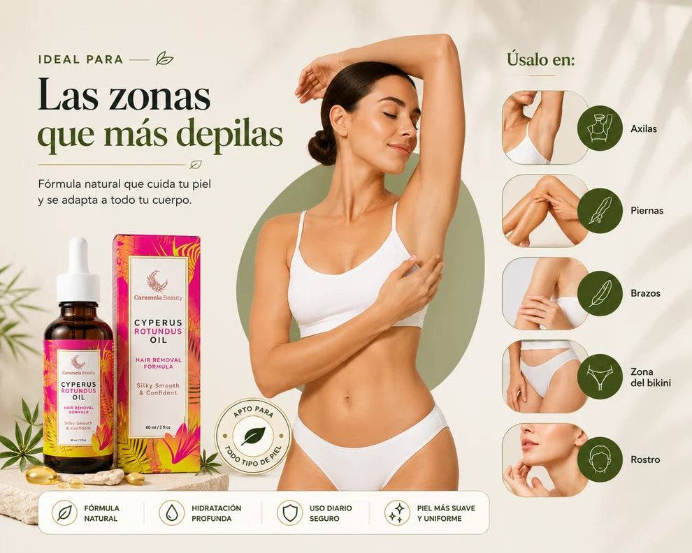 Cyperus Rotundus Oil — El Secreto Milenario contra el Vello